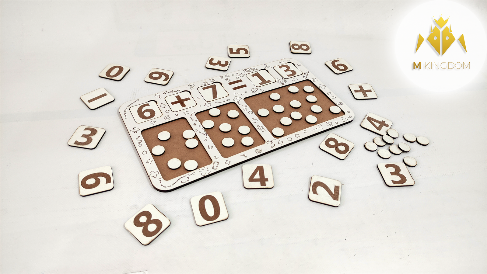 لوحة تعليم الرياضيات الخشبية - الصورة 2